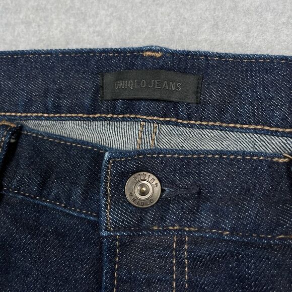 Uniqlo Jeans Mens 35 x 32 (34x31) Slim Straight Japanese Kaihara Selvedge Denim - Picture 10 of 14